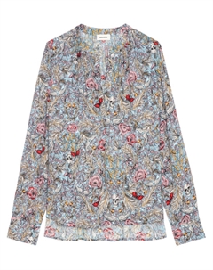 Блузка Tink с цветочным принтом, синий Zadig&voltaire