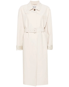 Однобортное пальто, нейтральный Miu miu