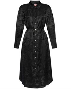 Жаккардовое платье-рубашка, черный Kenzo