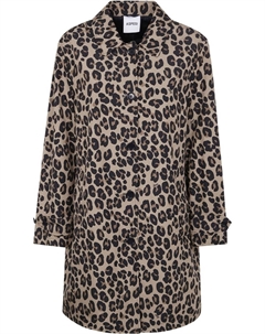 Однобортное пальто с леопардовым принтом, коричневый Aspesi