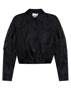 Бомбер с логотипом, черный Ganni