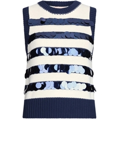 Топ с пайетками, белый Liu jo