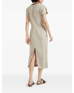 Платье с декором Monili, нейтральный Brunello cucinelli