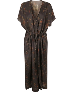 Платье макси с цветочным принтом, коричневый Uma wang
