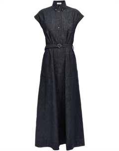 Джинсовое платье, синий Brunello cucinelli