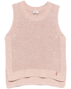 Топ, украшенный пайетками, розовый Herno