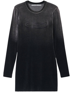 Платье мини с длинными рукавами, серый Alexander wang