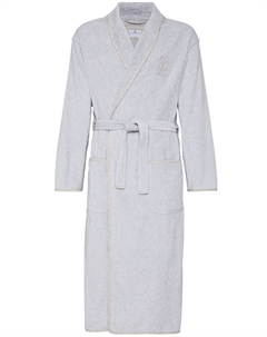 Халат с вышитым логотипом, синий Brunello cucinelli