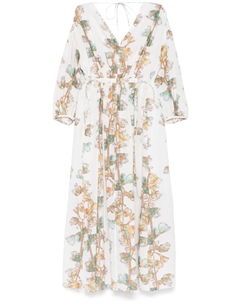 Платье макси с цветочным принтом, белый Paul smith