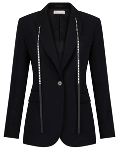 Черный блейзер со стразами Liu jo