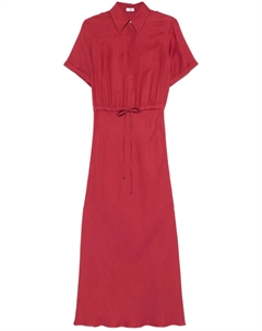 Твиловое платье макси, красный Brunello cucinelli