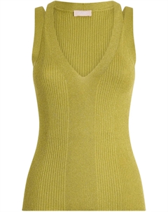 Люрексовый трикотажный топ, зеленый Liu jo