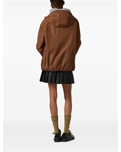 Куртка с капюшоном, коричневый Miu miu