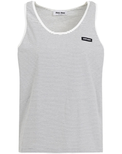 Топ в полоску, белый Miu miu