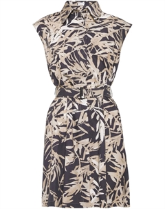 Платье мини с абстрактным принтом, серый Brunello cucinelli