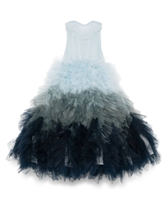 Платье из тюля с эффектом градиента, синий Ana radu