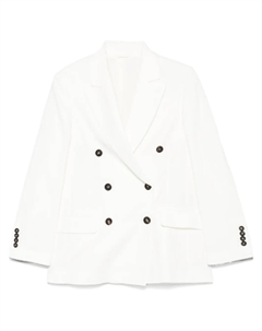 Двубортный блейзер, нейтральный Brunello cucinelli