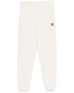 Спортивные брюки из хлопка с логотипом, нейтральный Hugo