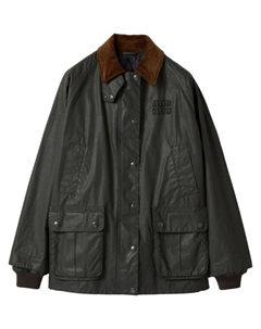 Поплиновая куртка, зеленый Miu miu