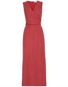 Платье-халат, красный Brunello cucinelli