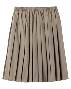 Плиссированная юбка миди в клетку, зеленый Miu miu