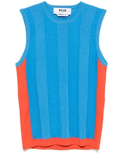 Топ в рубчик, синий Msgm