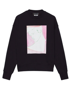 Толстовка с графичным принтом, черный Msgm