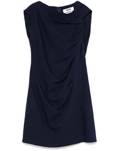 Мини-платье с перекрученной отделкой, синий Msgm