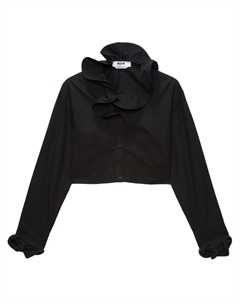 Рубашка с оборками, черный Msgm