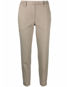 Укороченные брюки с эластичным поясом, зеленый Brunello cucinelli