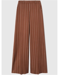 Брюки-палаццо в тонкую полоску, коричневый Ermanno scervino