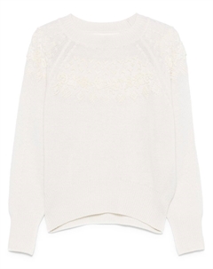 Свитер с объемным декором, белый Ermanno scervino