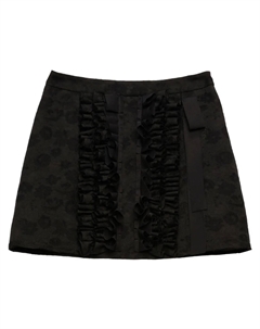 Юбка мини с оборками, черный Msgm