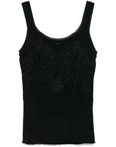 Топ с ажурными вставками, черный Ermanno scervino