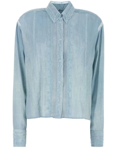 Рубашка с вышивкой, синий Ermanno scervino