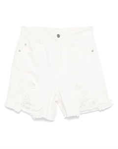 Шорты с цветочной аппликацией, белый Ermanno scervino