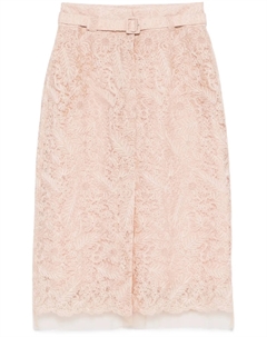 Юбка-карандаш из цветочного кружева, нейтральный Ermanno scervino