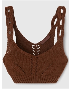 Хлопковый топ, коричневый Ermanno scervino