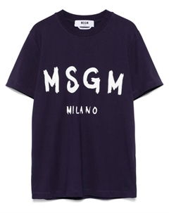 Футболка с логотипом, синий Msgm