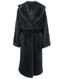 Шуба из овчины с поясом, серый Ermanno scervino