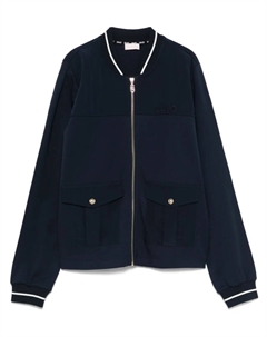 Бомбер с вышитым логотипом, синий Liu jo