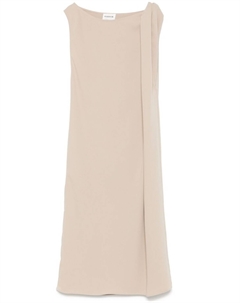 Платье миди с драпировкой, нейтральный цвет Parosh