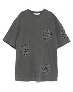 Футболка с вышивкой, серый Msgm