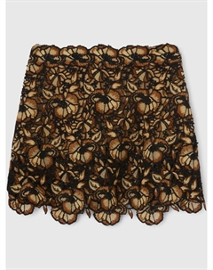 Мини-юбка с вышивкой, коричневый Ermanno scervino