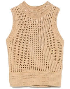 Топ с кристаллами, нейтральный цвет Ermanno scervino