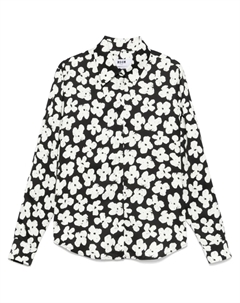 Рубашка с цветочным принтом, черный Msgm