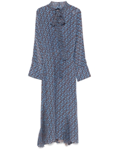 Платье миди с цветочным принтом, коричневый Ermanno scervino