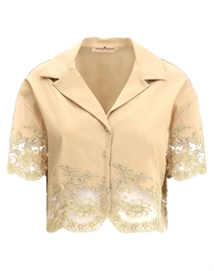 Рубашка с кружевными вставками, нейтральный Ermanno scervino