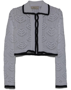 Кардиган ажурной вязки, белый Blumarine