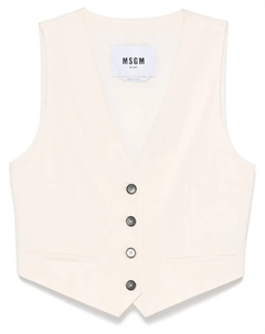 Жилет с текстурой slub, нейтральный Msgm